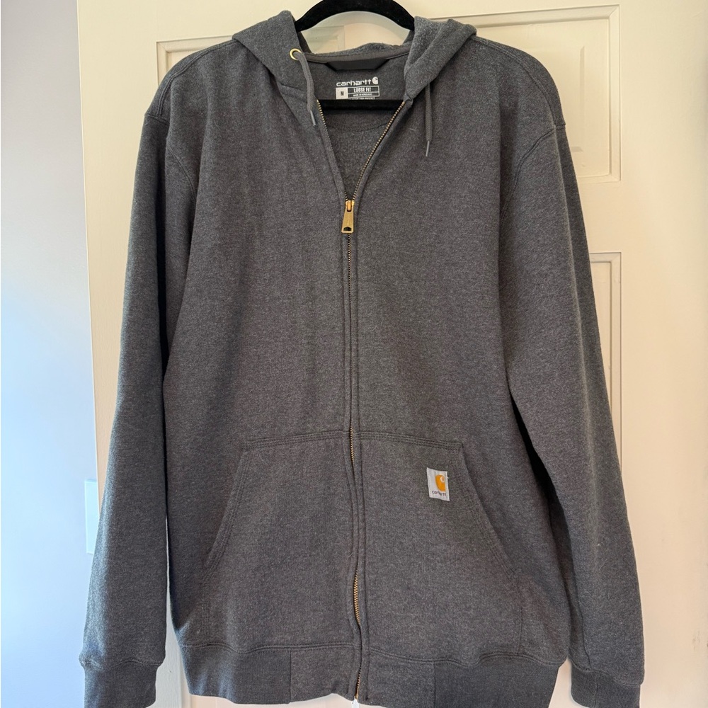 Men’s Carhartt Grey Loose Fit Full Zip Hoodie